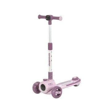 Самокат дитячий Scooter триколісний із світло-звуковими ефектами складний рожевий (JR3-135-P)
