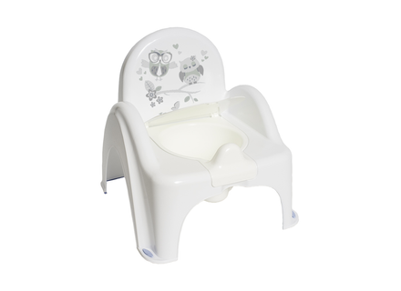 Горшок детский TEGA Совы стилизованный под стульчик музыкальный белый (PO-064-103)
