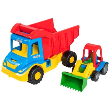 Машинки Tigres вантажівка самоскид та трактор (39219)
