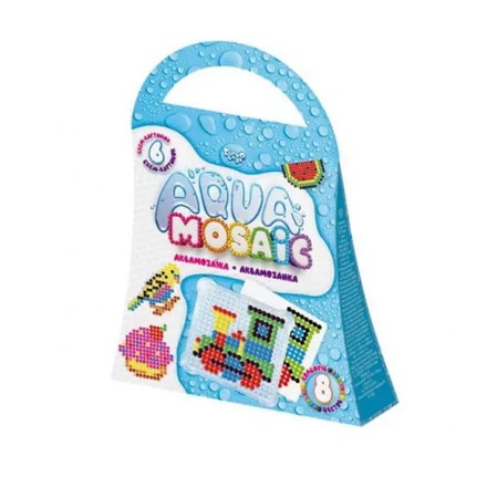 Набор для творчества Danko Toys Аквамозаика Aqua Mosaic мини сумочка Поезд (AM-02-03)