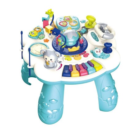 Розвиваючий центр ігровий столик з барабанами блакитний (648A-52)