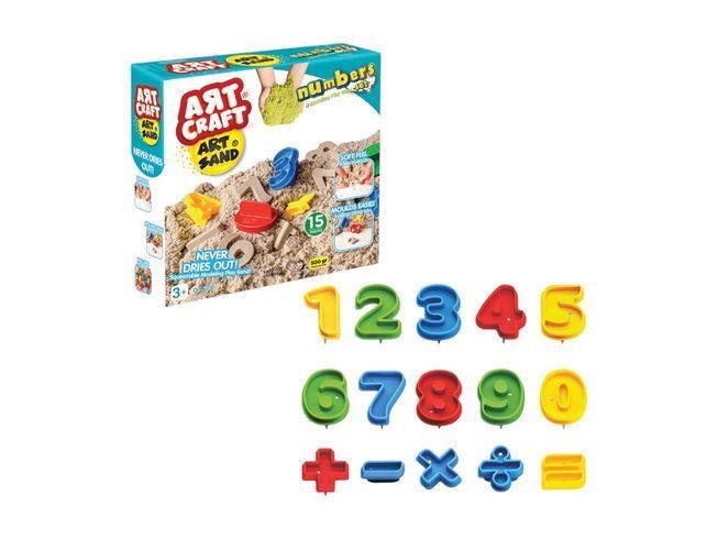 Набір для творчості DEDE Art Craft Кінетичний пісок Цифри (03678)