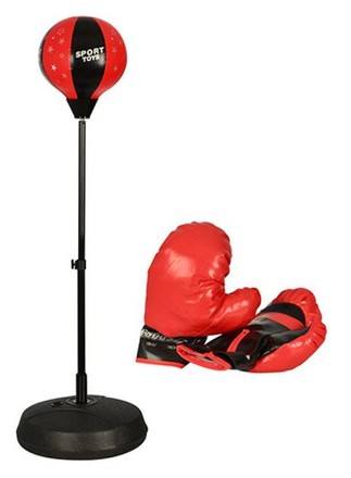 Груша боксерская на стойке 90-130 см с перчатками (MS0333)