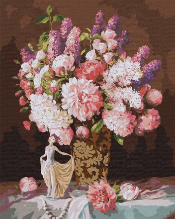 Картина-раскраска Идейка по номерам Натюрморт со статуэткой балерины 40х50 (KHO3203)