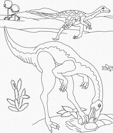 Картина розпис на полотні Art Craft Динозаври 25х30см (15524-AC)