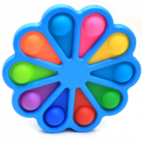 Іграшка дитяча антистрес Pop It Simple Dimple Квітка блакитна (SD001LB)
