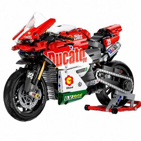 Конструктор Machine Player Ducato Panigale V4 Спортбайк червоно-біло-зелений 868 деталей (88800)