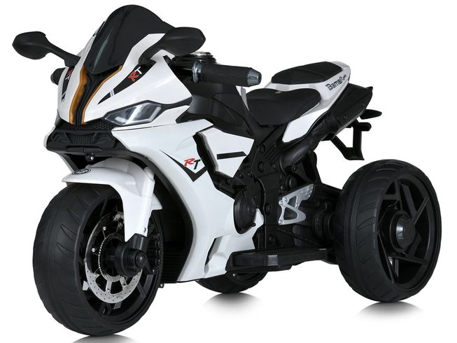 Электромотоцикл Bambi Yamaha R1 аккумуляторный бело-черный (M5823EL-1)