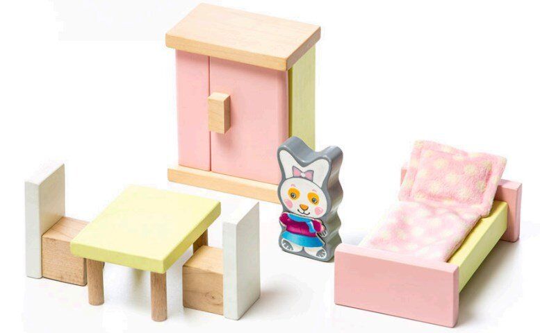 Деревянный игрушечный набор Cubika Мебель 2 16 деталей (12640)