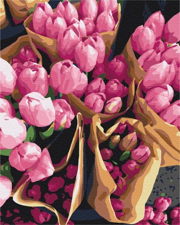 Картина для малювання за номерами Brushme Голландські тюльпани 40х50см (BS7520)