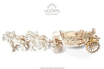 Механічний 3D пазл UGEARS Королівська карета (70050)