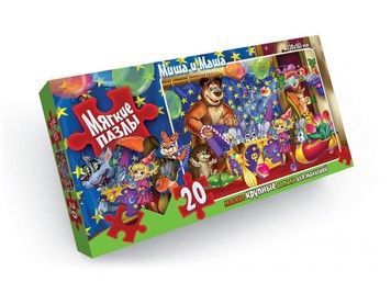 Пазли м'які Danko Toys У цирку 20 ел. (S20-06-01)