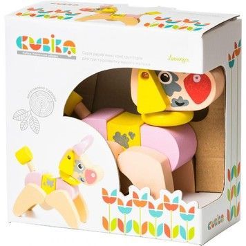 Дерев'яна іграшка Cubika Корівка акробат LA-4 13 деталей (12442)