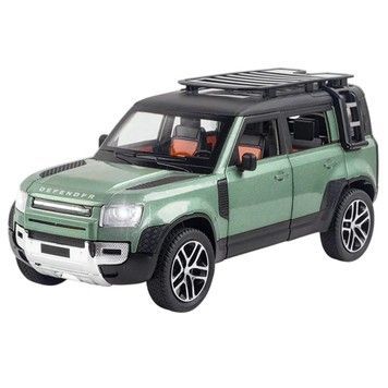 Машинка АвтоСвіт Land Rover Defender 1:24 металева інерційна із світло-звуковими ефектами оливкова (AP-1833OL)