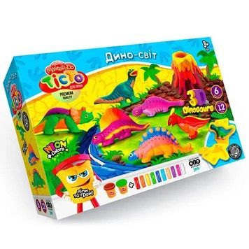 Набор для творчества Danko Toys тесто для лепки Master Do Дино-мир (укр.) (TMD-10-04U)