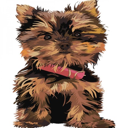 Картина для малювання за номерами Стратег Серьозний собака 30х40 (SS-6420)