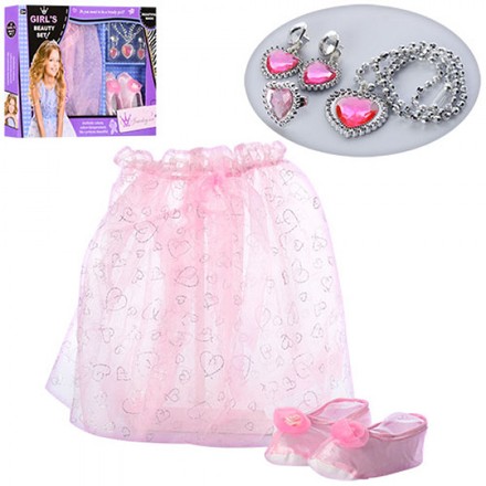 Іграшковий набір Girl`s Beauty Set наряд для дівчинки з аксесуарами (601-2)
