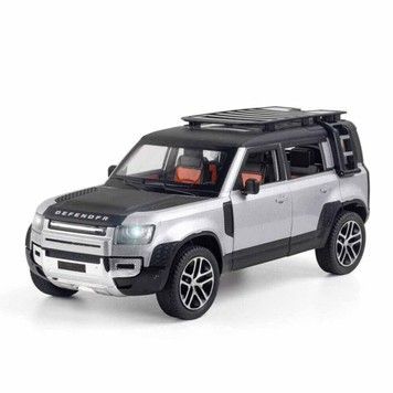 Машинка АвтоСвіт Land Rover Defender 1:24 металева інерційна із світло-звуковими ефектами сіра (AP-1833GR)