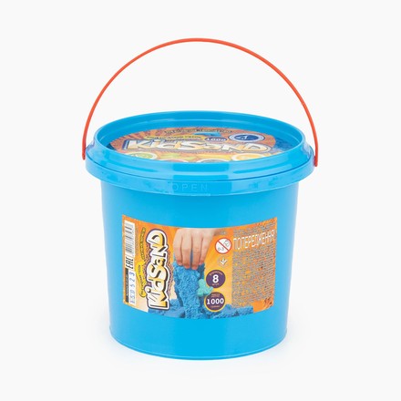 Кинетический песок Danko Toys KidSand 1000гр с пасочками голубой (KS-01-01BL)