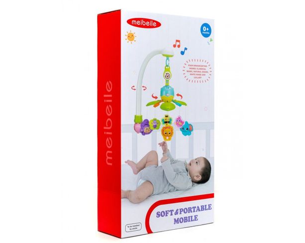 Мобіль на дитяче ліжечко Meibile 2в1 з іграшками, музичний (03110)