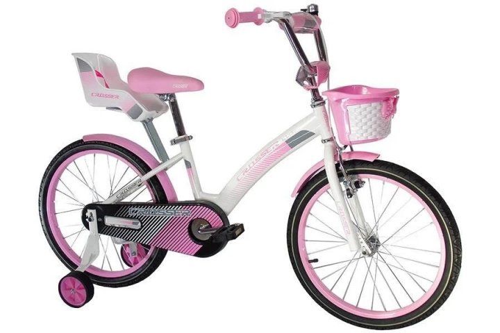 Велосипед дитячий Crosser Kids Bike 18 дюймів біло-рожевий (KBS-3/18WPN)