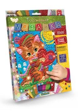 Набір для творчості Danko Toys "Блискуча мозаїка" котик (рос.) (БМ-02-02)