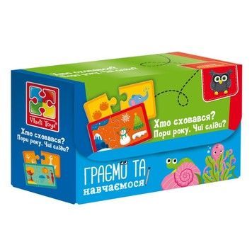 Пазли Vladi toys Асоціації Знайди пару Пори року. Хто заховався? (VT5003-04)