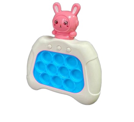 Іграшка дитяча антистрес Pop It електронний Зайчик рожевий (0000PN)