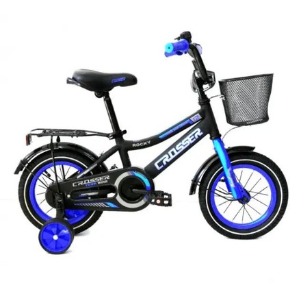 Велосипед дитячий Crosser Kids Bike 12 дюймів чорно-синій (RC-13/12BBL)
