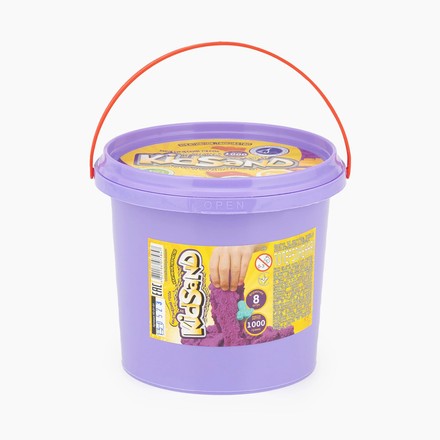 Кинетический песок Danko Toys KidSand 1000гр с пасочками фиолетовый (KS-01-01VL)