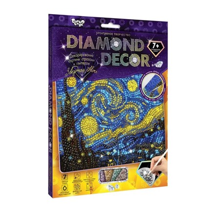Набір Danko Toys діамантова картина для дітей Diamond Decor Зоряна ніч (рос.) (DD-01-06)