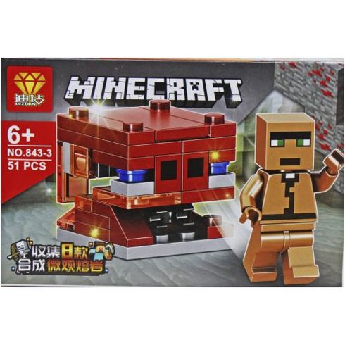 Конструктор Minecraft 48-55 дет. (ассорт) (843-1/2/3/4/5/6/7/8)