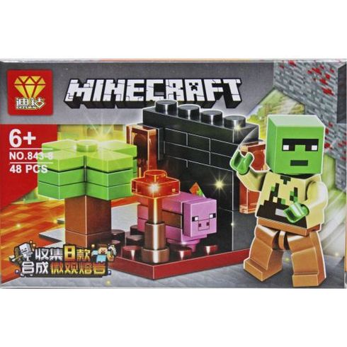 Конструктор Minecraft 48-55 дет. (ассорт) (843-1/2/3/4/5/6/7/8)