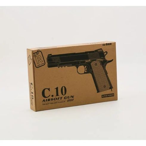 Игрушечный пистолет C10 металлический на шариках 22см (C10PM)
