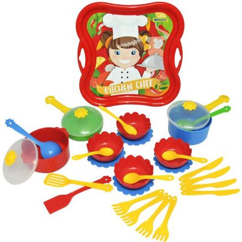 Набір Tigres іграшковий столовий посуд Шеф кухар 31 ел (39728)