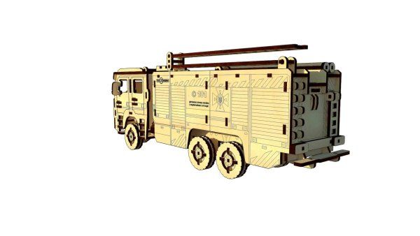 3D пазли PAZLY дерев'яний конструктор Пожежне авто (UPZ-008)