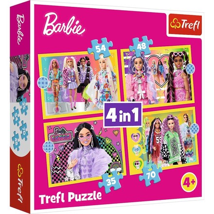 Пазлы Trefl Веселый мир Барби 4в1 (34626)