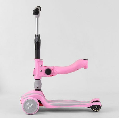 Самокат детский Best Scooter MAXI с сиденьем розовый (ST-15700)