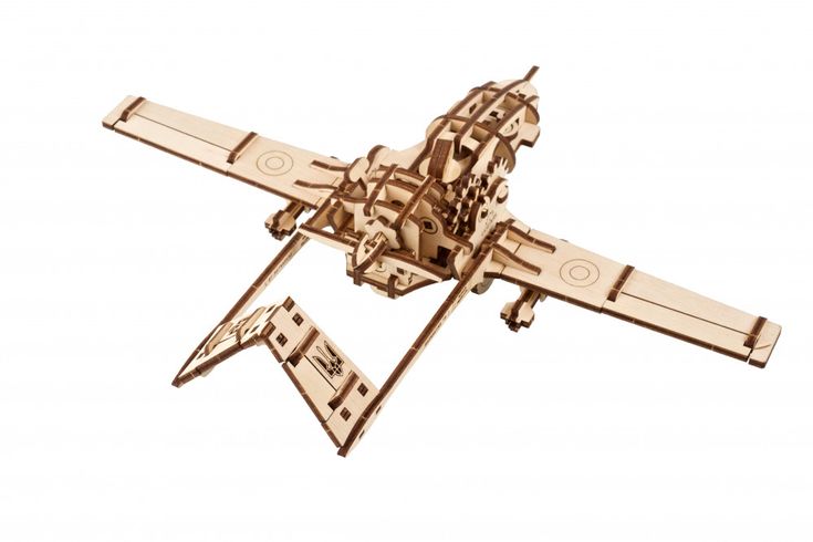 3D пазли UGEARS механічний безпілотник Байрактар TБ-2 (70189)