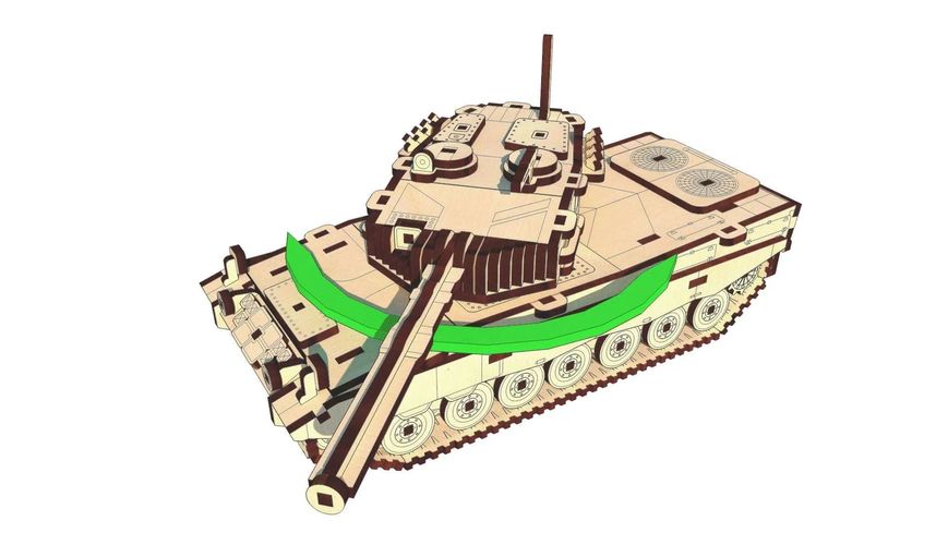 3D пазлы PAZLY деревянный конструктор Танк Леопард (UPZ-009)