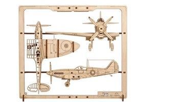 Пазл UGEARS 2.5D Истребитель Fighter Aircraft Mk VIII (70196)