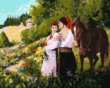 Картина-розмальовка Ідейка за номерами Побачення 40х50 (KHO4938)