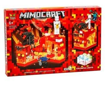 Конструктор Mimocraft Colorful Lights Пещера лавы 330 эл (GT-107)