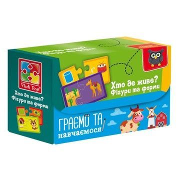 Пазли Vladi toys Асоціації Знайди пару Хто де живе. На що схоже? (VT5003-03)