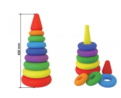 Игрушка детская ТехноК Пирамидка выдувная 2 43см (TH0984)
