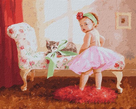 Картина-раскраска Идейка по номерам Подарок принцессы 40х50 (KHO2376)