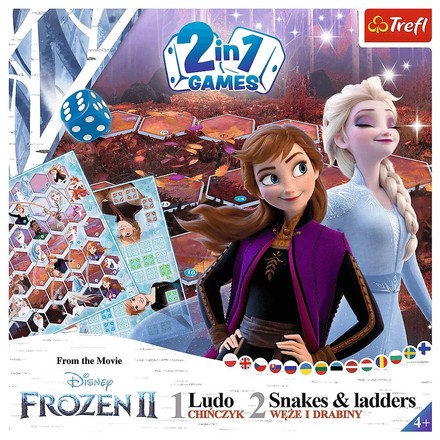 Игра настольная Trefl Ледяное сердце 2 2в1 Лудо и Змеи и Лестницы (языконезависимая) (02068)
