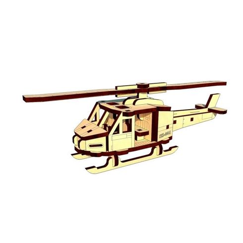 3D пазлы PAZLY деревянный конструктор Вертолет 48 дет (UPZ-012)
