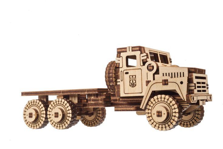 3D пазлы UGEARS механические Военный тягач 91 эл (70199)