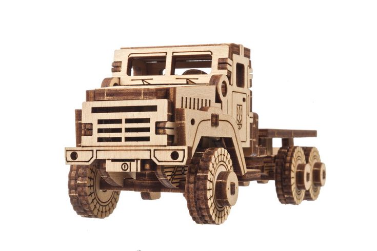 3D пазли UGEARS механічні Військовий тягач 91 ел (70199)